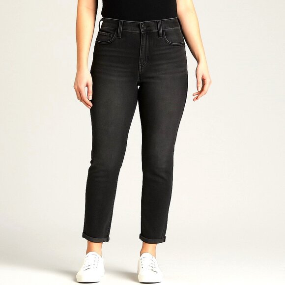 Hudson Natalie Scout Wash Mid Rise Slim Boyfriend Crop Denim Jeans Womens 34 NWT - Picture 1 of 16